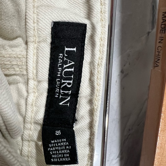 Lauren Ralph Lauren Cream Floral Wide Leg Pants - Picture 8 of 11